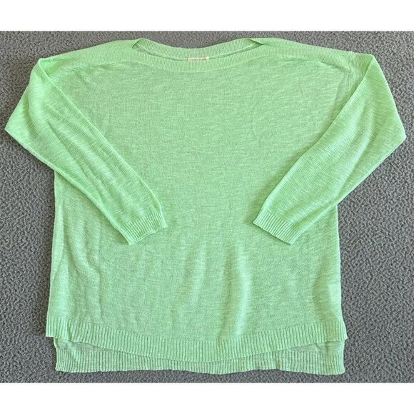 Eileen Fisher Sweater High Low Hem Organic Linen Cotton Oversized - Picture 1 of 16